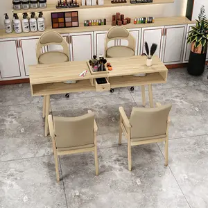 Hot Sale Wooden Warm Set Equipment Use Professional Chair Beauty Japanese Salon Furniture Manicure Nail Table