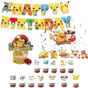 ชุดลูกโป่งธีมรถก่อสร้างการ์ตูนข้ามพรมแดนสำหรับงานเทศกาลวันเด็ก พร้อมธงแขวนและของตกแต่งเค้ก - Product Image 5