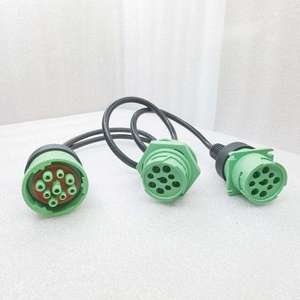 YMX-0051 Automotive 9-Pin Kupferkern 24 AWG J1939 Typ 2 Y-Kabel Kabelbaum PVC-Isolierung Y-Adapter Stecker/Buchse Anschlüsse - Product Image 1