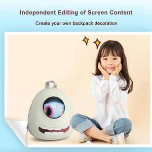 Mochila Escolar Infantil Ligera e Impermeable con Pantalla LED, Color Rosa, Amarillo y Blanco, Carga USB, Diseño de Dibujos Animados para Jardín de Niños, de Fábrica - Product Image 5