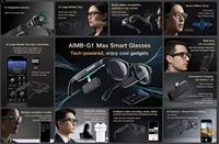 Gafas Inteligentes con IA, Cámara de 8MP, Grabación de Video 1080P, Asistente de Voz con IA, Transferencia WiFi, Llamadas Inalámbricas, OEM, ODM