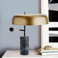 Lampe de table en marbre moderne et unique décoration intérieure de la maison luminaires grande chambre d'hôtel veilleuse latérale