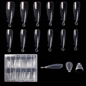 120 pièces de capsules carrées extra longues françaises à double forme, courbe en C, en ABS, pour extension rapide d'ongles en acrylique - Product Image 2