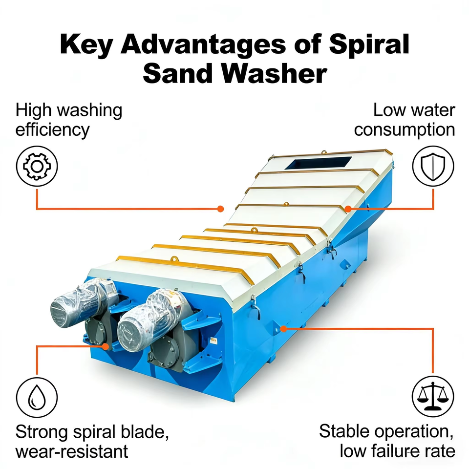 High Efficient Sand Washing Machine Log Spiral Washer for Sale| Alibaba.com