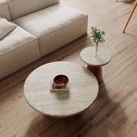 Table basse moderne de style rétro simple Table d'appoint de meubles de maison pour le salon Style de panneau de bois