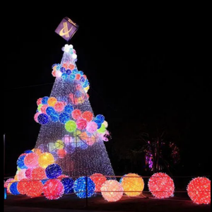 Luz LED gigante con diseño de estrella de colores y nudo de bola, motivo navideño para árbol, para decoración exterior. - Product Image 2