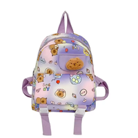 Sac à dos scolaire personnalisé pour l'école primaire, motif capybara mignon, grande capacité, léger, réglable, respirant et décompression