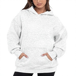 Sudadera con Capucha Negra Extra Grande Unisex, Sudadera Informal de Forro Polar, Diseño de Color Sólido con Bolsillos, Prenda Otoñal Ecológica con Forro de 300g - Product Image 1