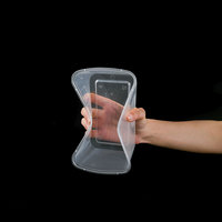 Récipients de préparation de repas au micro-ondes de haute qualité Boîtes à lunch en plastique réutilisables à un compartiment avec couvercles
