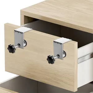 Tables Pince de tiroir avant d'armoire de bureau Pince d'installation avant noire Installation de pince de tiroir