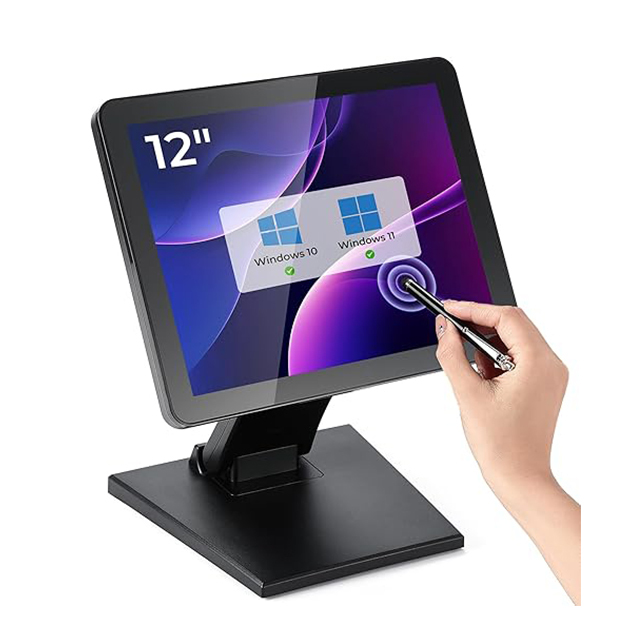 High Quality 12 Inch 1024*768 1280*800 Square Wide Screen RS232 VGA USB Shop POS VESA Desktop PC Touch Screen Monitor