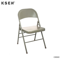 Chaise pliante en métal à double charnière, pliable et empilable, avec structure en acier, pour bureau, cuisine, mariage et jardin KC-C0006