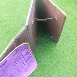 เสื่อสวดมนต์แบบพับได้สีม่วงพร้อมพนักพิงหลัง - Product Image 3
