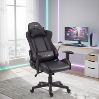 Chaise de Gamer Moderne Noire pour Enfants à Prix de Gros, Ergonomique en Cuir PU avec Fonctions Inclinables et Réglables en Hauteur pour Usage Domestique