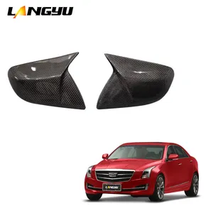 Acessórios De Substituição Do Carro Real De Fibra De Carbono Lateral Porta Espelho Retrovisor Tampa Para Cadillac ATS Espelho Cobre 2014-2019