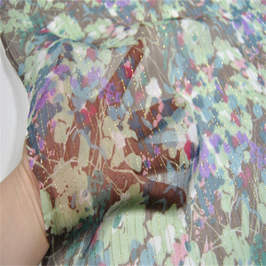 Tissu métallique en soie pour femmes <span class=keywords><strong>Voile</strong></span> de chemise Grande matière Sentiment doux et élégant Style Nice Small Floral Design - Product Image 1