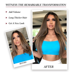 Kemik düz saç demetleri Salon doğal postişler lifler süper uzun sentetik Yaki düz saç dokuma tam sonuna kadar - Product Image 6