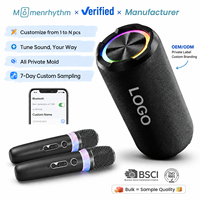 Haut-parleurs portables en tissu avec personnalisation de marque, micro sans fil intégré, lumière LED, matériaux écologiques, produit de haute qualité et haut de gamme