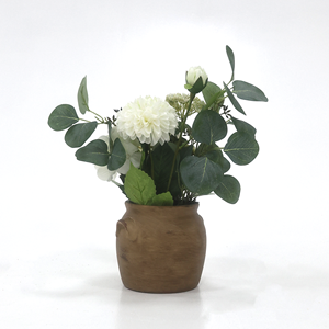 <span class=keywords><strong>Eucalipto</strong></span> con Flores Artificiales, Hortensia con Maceta de 48.5 cm, Blanco Moderno, Ligero e Impermeable, Ecológico - Product Image 6