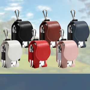 Japanese style portable <b>golf</b> bag with waist strap, made of PU leather. - Product Image 1