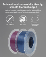 Filamen Printer 3D PETG LANDU Berkualitas Tinggi 1kg/gulung 1.75mm Berkilau untuk Pencetakan FDM, Kompatibel dengan Plastik Vacuum Forming
