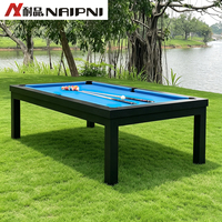 Table de billard d'extérieur imperméable avec plateau en ardoise et structure en aluminium Naipni