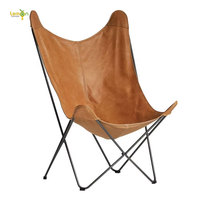 Worthbuy — mobilier classique et moderne avec cadre en fer métal, chaise classique classique modèle BKF à papillon, en cuir, style Vintage, de chine en ligne