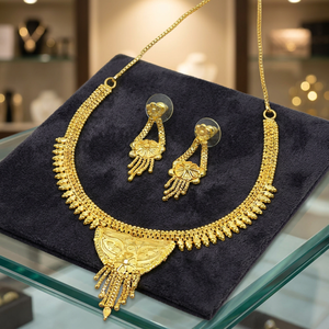 Wholesale Brass 14K18K24K Micron Gold Plated Forming Short Necklaces Traditional Design Jewelry Set Fashion Jewelry Oro Joyeria - Product Image 2