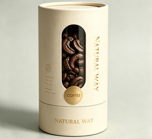 กล่องกระดาษทรงกลมแบบกำหนดเองสำหรับบรรจุภัณฑ์กาแฟ ชา  ทำจากกระดาษคราฟท์สีน้ำตาล - Product Image 3