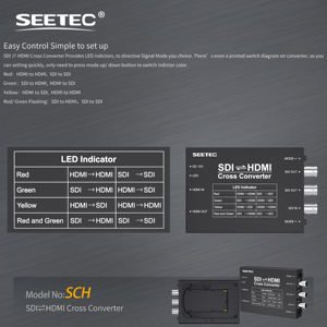 ตัวสลับสัญญาณภาพ SEETEC 1080p SDI เป็น <span class=keywords><strong>HDMI</strong></span> ตัวแปลง สวิตช์ แยกสัญญาณ พอร์ตเข้า-ออก รองรับ 4K ตัวแปลงสัญญาณ SDI เป็น <span class=keywords><strong>HDMI</strong></span> - Product Image 3