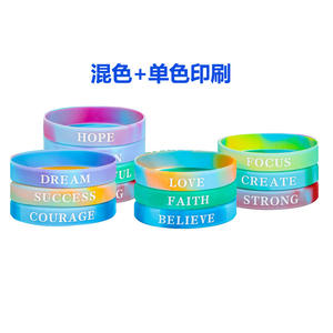 Pulseras de silicona inspiradoras con citas motivacionales, paquete de 6, joyería decorativa impermeable para motivar y alentar - Product Image 5