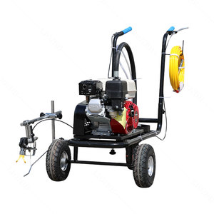 Máquina Portátil de Señalización Vial <span class=keywords><strong>con</strong></span> <span class=keywords><strong>Pistola</strong></span> de Pulverización Manual sin Aire, Simple/Doble, 5.5HP, Certificación CE, Pintura Fría, Nueva y Versátil - Product Image 4