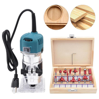 Affleureuse Compacte 650W 800W, Petits Outils de Menuiserie Électriques pour le Travail du Bois avec Vitesse Réglable à 6 Niveaux