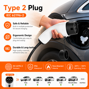 Nouvelle station de recharge pour voitures électriques 16-32A APP RFID OCPP 4G Facilement connectable 1/3 phases Type 1/2 GB/T Chargeur de véhicule - Product Image 2
