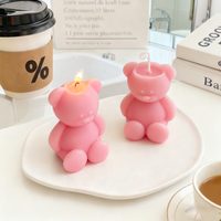 Velas Aromáticas de Cera de Soja Hechas a Mano, Únicas y Lindas, con Forma de Osito de Peluche, para Regalos de Cumpleaños de Bebés, Tema de Ositos, 2026