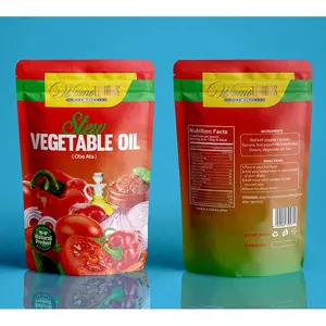 Plastic food vacuum cooking bag retort pouch 4 layer high temperature 121 food grade tomato sauce pouch packing for sauce