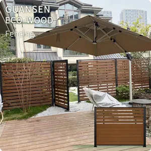 Hochwertige wasserdichte private Haus Garten Holz Kunststoff dekorative Outdoor Modern Composite Wpc Decking Zaun