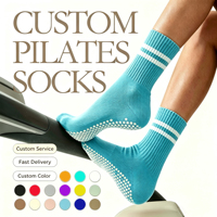 Chaussettes de yoga personnalisées pour femmes avec logo, imprimées numériquement, écologiques, antidérapantes, en bambou et coton respirant, pour le sport, le pilates et l'usage quotidien