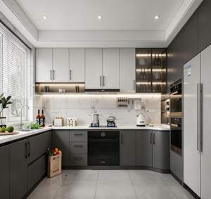 Gabinetes de Cocina de Madera Maciza, Juego Completo de Lujo Personalizado, Diseño Modular Moderno, Listos para Armar - Product Image 5