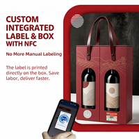 Boîte en papier personnalisée pour spiritueux avec étiquette RFID, emballage intelligent de luxe pour bouteille unique, pour whisky, bière, marque, vente au détail, OEM
