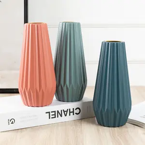 Modern minimalist plastic vase for home living room decoration cheap plastic vase
