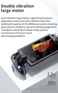 คอนโซลเกมพกพา Retro M28 PS2 จอยสติ๊กแบบ Linear  ควบคุมด้วยแม่เหล็กไฟฟ้า มอเตอร์คู่ ระบบสัมผัส ประหยัดพลังงาน 35% สีดำขาว - Product Image 4