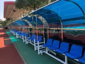 Venta caliente 4 Asientos 6 Asientos Banco <span class=keywords><strong>de</strong></span> fútbol/Asientos Jugadores <span class=keywords><strong>de</strong></span> fútbol portátiles Dugout Fútbol al aire libre Bleacher Banco <span class=keywords><strong>de</strong></span> fútbol - Product Image 3