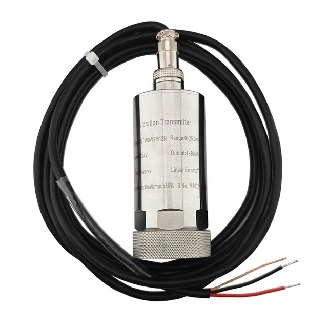 MADINCOS MVT100 Integrated Magnetic Mounted 4-20mA Stainless Steel Vibration Sensor Transmitter for Motor Rotary Machines High
