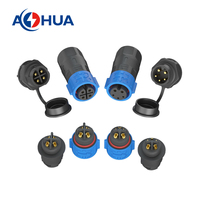 35A 4Pin DC connecteur LED éclairage Luminaire cadre boîte montage sur panneau prise IP67 verrouillage rapide mâle femelle amarrage connecteur en plastique