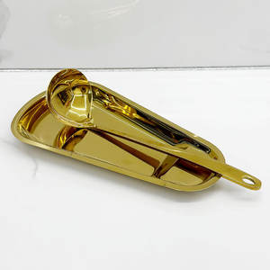 ชุดบุฟเฟ่ต์อาหารในร้านอาหารสุดหรู5ดาวทำจากสเตนเลสสตีลมีที่คีบซุปพร้อมชามเซรามิกชั้นวางช้อนบนโต๊ะ - Product Image 4