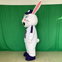 Disfraz de Conejo de Peluche para Adultos, Talla XL, Material de Espuma Impresa, para Navidad, Pascua y Festividades, Incluye Casco