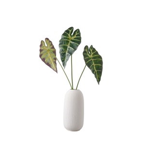 Plante artificielle CallaFloral Alocasia verte à branche unique pour décoration intérieure en PVC - Product Image 5