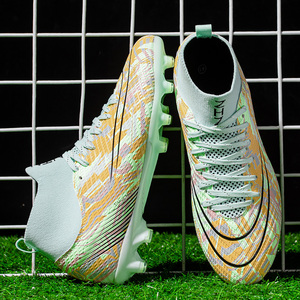 Scarpe da <span class=keywords><strong>Calcio</strong></span> Alte e Medie con Lacci, Scarpini da <span class=keywords><strong>Calcio</strong></span> FG HG in Pelle PU, Sneakers per Squadre Sportive, per Ragazzi, Ragazze, Uomini e Donne - Product Image 5