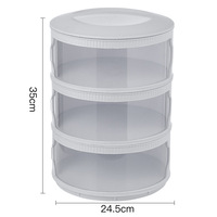 Réchauffeur de récipient de fraîcheur d'isolation thermique alimentaire clair 2021 nouvelles boîtes de rangement et bacs ronds avec couvercle conçu en plastique domestique